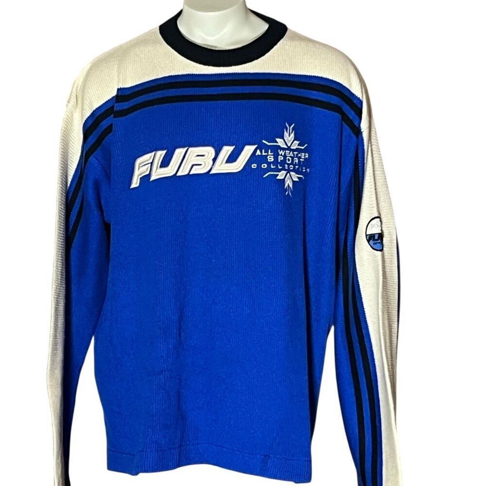 FUBU Men’s Vintage Blue‎ All Weather Sport Collection XL Sweater